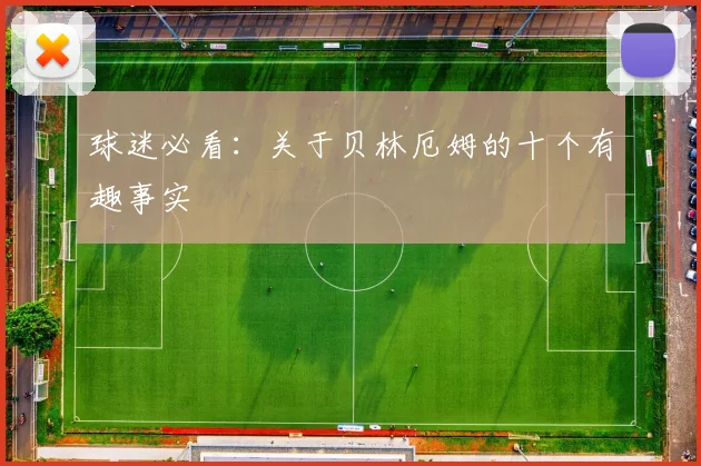 球迷必看：关于贝林厄姆的十个有趣事实